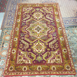 Ковер шерсть 220х150 см. Винтаж, СССР.. Картинка 1